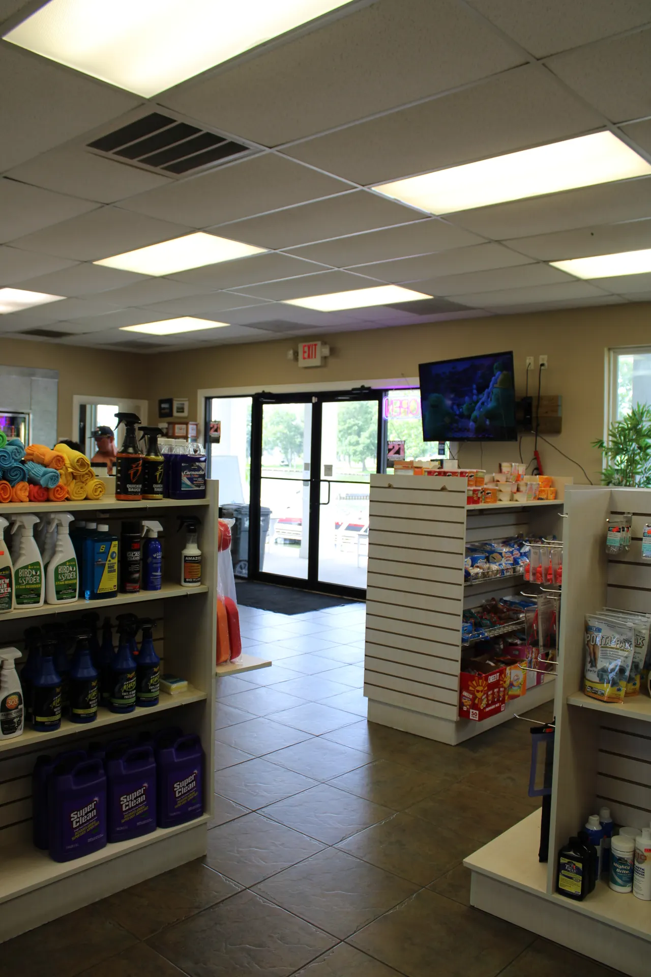 Cold drinks and snacks in the ship's store coolers